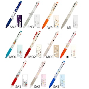 Stylo à bille Pentel V Feel C2 0,7 mm 2 couleurs en édition limitée Snoopy Moomin Personnages de Little My Japan Disney Winnie l'ourson Mickey Mouse Kirby
