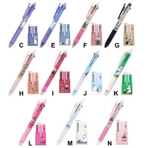 Pilot Frixion 3-way 3 colors 0.38mm Erasable Ballpoint Pen Moomin Little My Snufkin Hattifattener Japan