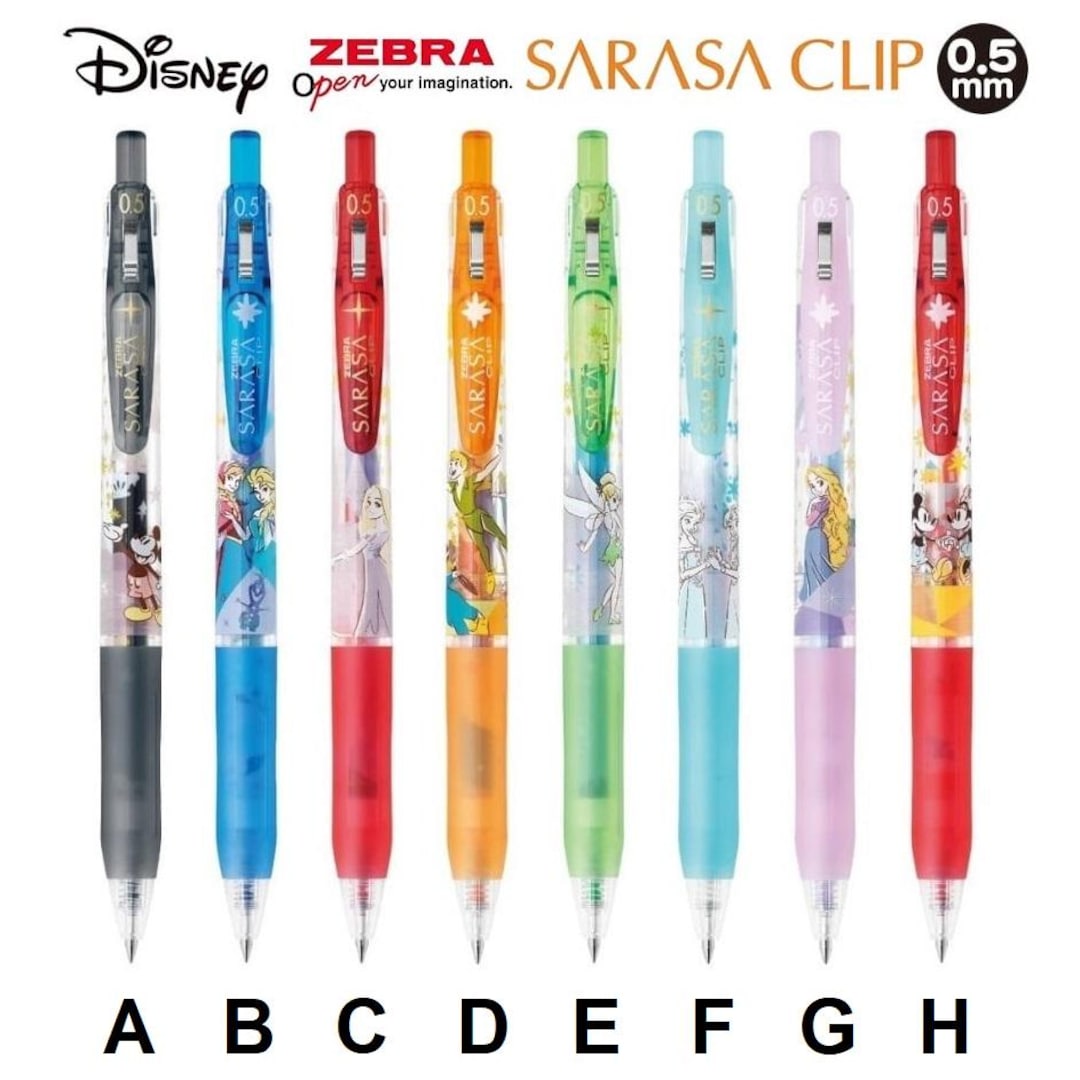 Zebra Sarasa 0.5mm Black Ink Gel Pen Disney Mickey Mouse Princess
