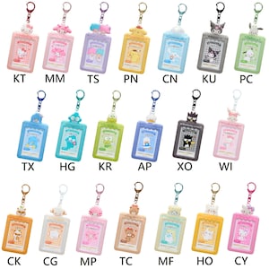 2025 New Style Characters Photo Keychain IC Card Holder Frame Japan Animation Anime Kawaii Comic Cute Cartoon