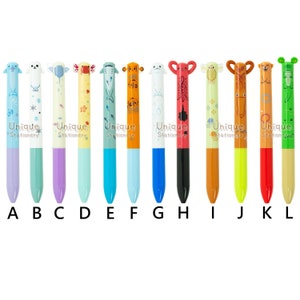 Stylo à bille 2 voies Funbox mimi Encre noire et rouge Animaux marins Dauphin Raie Manta Poisson-clown Béluga Tortue Crocodile Phoque Crabe Requin baleine Japon