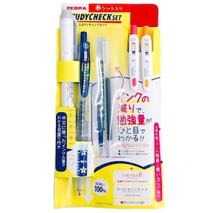 Zebra Study Check Set SARASA CLIP Gel Pen Mildliner Highlighter P-SE-JJM88