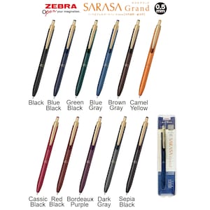 2024 NOUVELLE version Zebra SARASA Stylo couleur métal vintage Grand style 0,5 mm Stylo gel