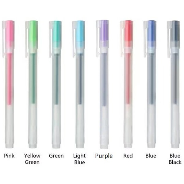 Muji 10 Farben 0,38mm 0,5mm 0,7mm Cap-Typ Gel Ink Kugelschreiber Barrel Refill Japan