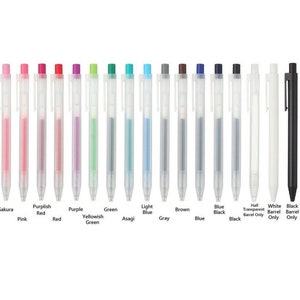 Muji 16 Farben 0,5 mm Glatte Gel-Tintenkugelschreiber Knock Typ Einziehbare Zebra Sarasa Aluminium Barrel Refill Japan