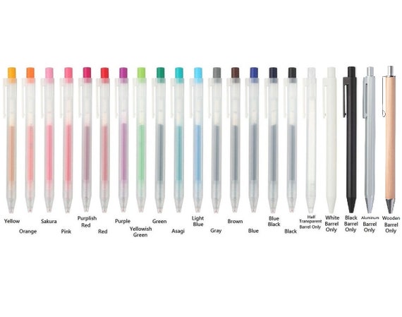 Muji 16 Colors 0.5mm Smooth Gel Ink Ballpoint Pen Knock Type