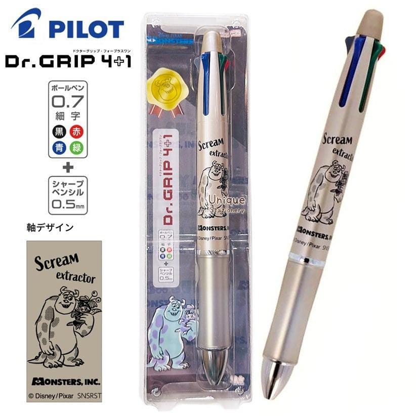 Pilot Dr. Grip 4+1 5-way Multi Pen 4-color Ballpoint Pen