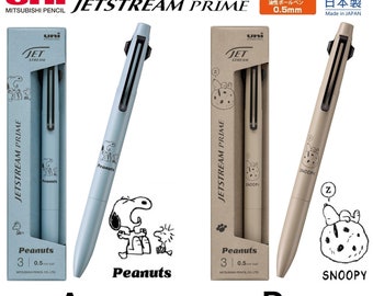 uni Jetstream Prime 3-way Multi Pen 3-Color Ballpoint Pen Snoopy Woodstock Charlie Brown Japan