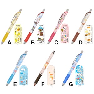 Kamio Visual Collection Pentel Energel 0,5 mm Caneta de gel de tinta preta BANAO Banana Mochipan Panda Yeastken Pão Cães Pukupuku Awawa-chan Japão