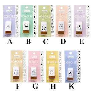 Coro-Re Rolling Stamp Animal Bird Cat Panda Dog Bear Hedgehog Penguin Medjed Ancient Egyptian gods Japan