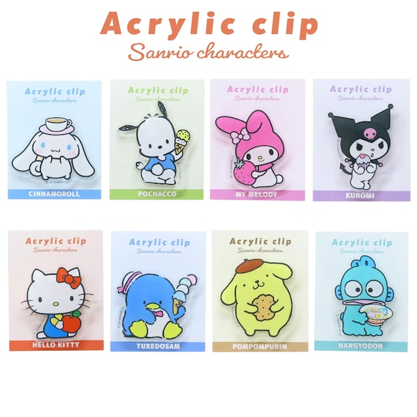 Japanese Characters Acrylic Transparent Clear Clip Japan Animation Anime Kawaii Comic Cute Cartoon