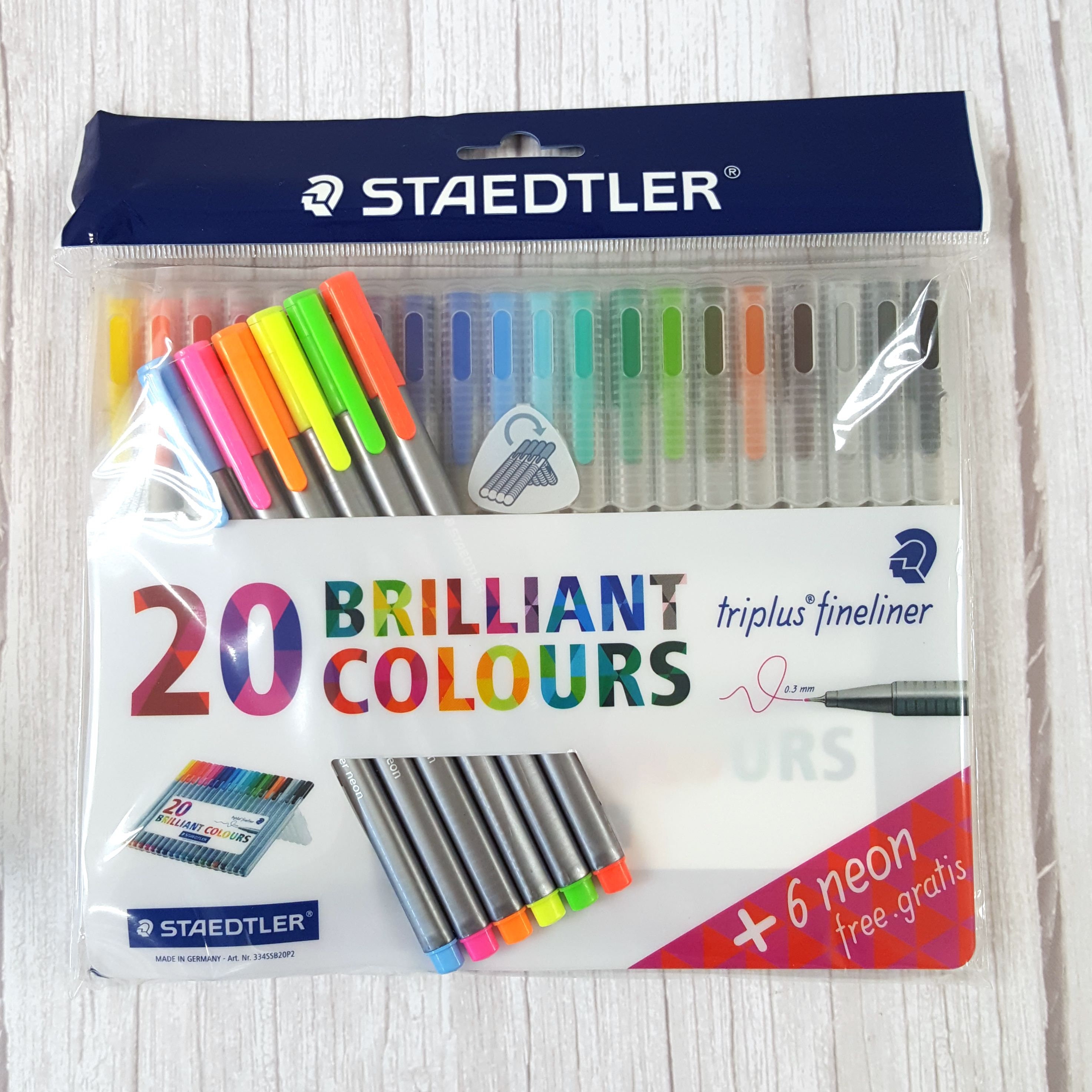Staedtler Triplus Fineliner Pens - Neon Colors, Set of 6