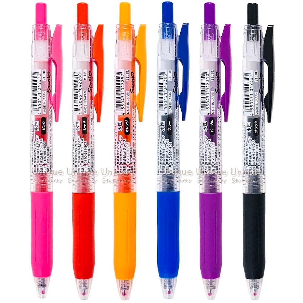 Characters Limited Zebra Sarasa 6 Colors 0.5mm Gel Pen Set Characters Limited Zebra Sarasa 6 Colors 0.5mm Gel Pen Set