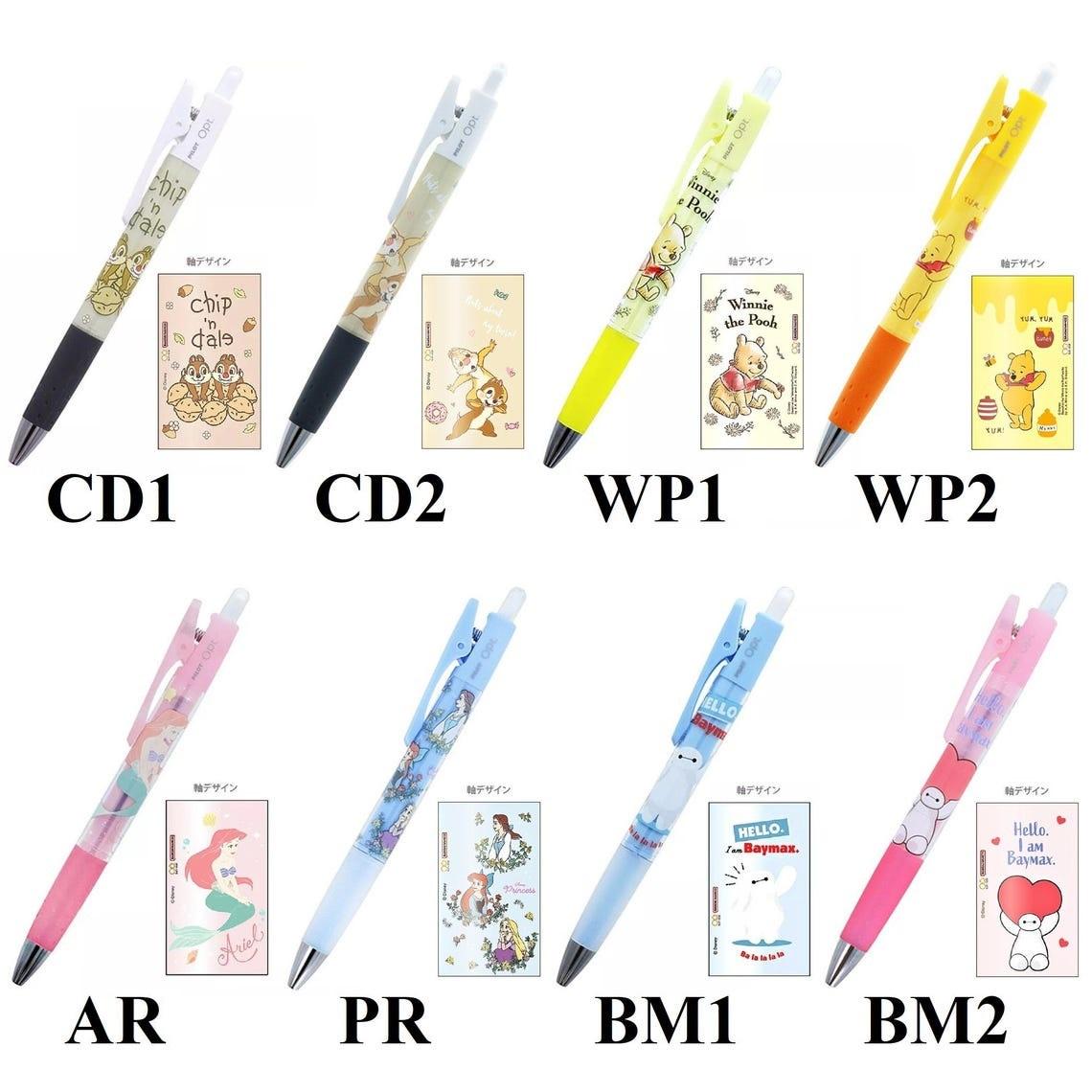 Pilot Opt. 0.7mm Black Ink Ballpoint Pen Disney Chip & Dale Winnie