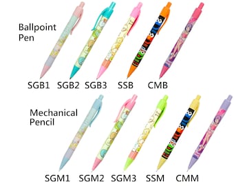 Lápiz mecánico de 0,5mm/bolígrafo de tinta azul San-X Sumikko Gurashi Sesame Street Elmo Creamy Mami personajes japoneses dibujos animados de animación