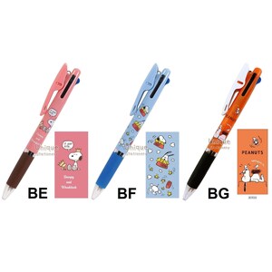 Puede incluir: Tres bol&iacute;grafos multicolores con dise&ntilde;os de Snoopy y Woodstock. Los bol&iacute;grafos tienen detalles en rosa, azul y naranja, con blocs de notas a juego con el tema de Snoopy. Cada bol&iacute;grafo tiene un color de tinta diferente y el texto "Unique Stationery".