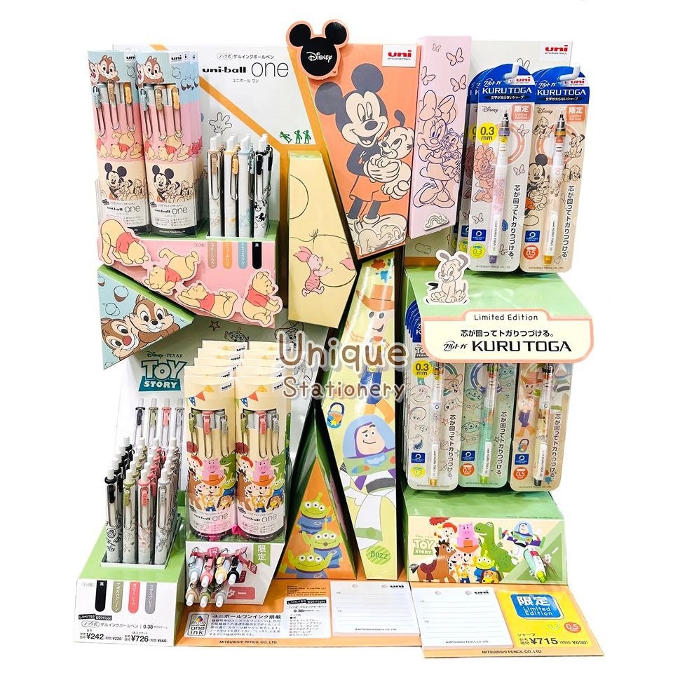 Uni Ball One 0.38mm Gel Pen Disney Mickey Mouse Minnie Mouse Chip and ...