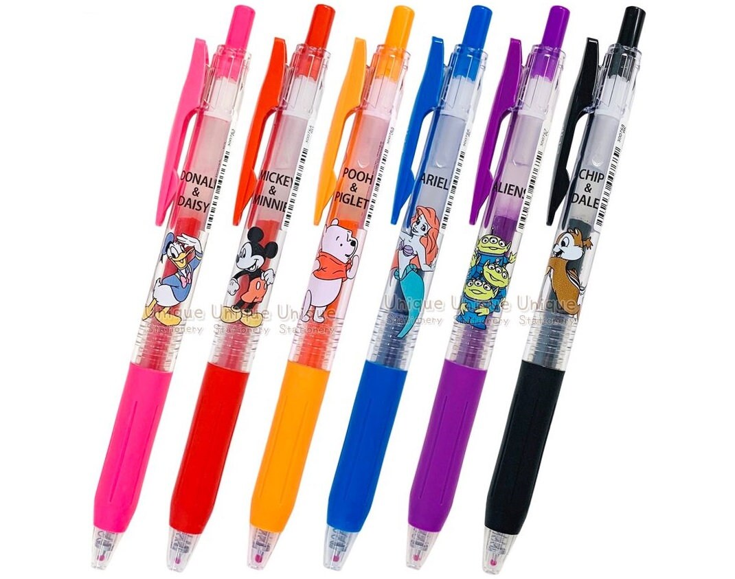 6 Colors Set Zebra Sarasa 0.5mm Gel Pen Disney Donald Daisy