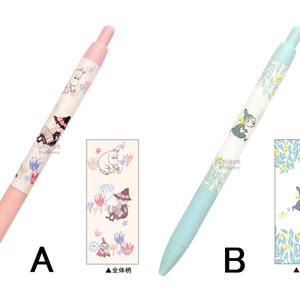 0.7mm Black Ink Ballpoint Pen Moomin Little My Snufkin Hattifatteners Stinky Sniff Cartoon Animation Japan