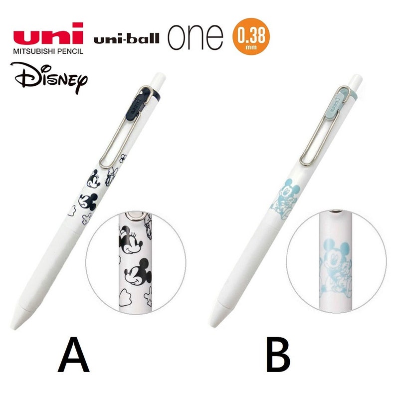 Uni Ball One 0.38mm Gel Pen Disney Mickey Mouse Minnie Mouse Chip and ...