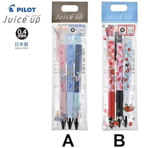 パイロット ジュースアップ 3本セット 黒インク 0.4mm ゲルボールペン ディズニーストア限定 ミニーマウス ロッツォ チップ＆デール アリスマリー ティンカーベル 日本