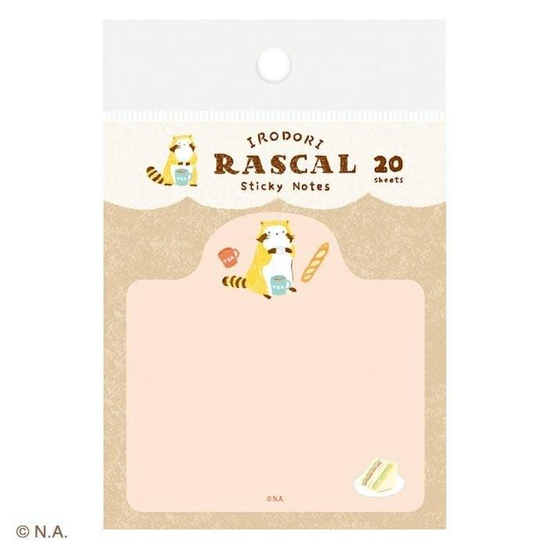 Sticky Notes Paper Memo Notepad memopad IRODORI Rascal the Raccoon Nippon Animation World Masterpiece Theater Anime Cartoon Made in Japan B - Picnic