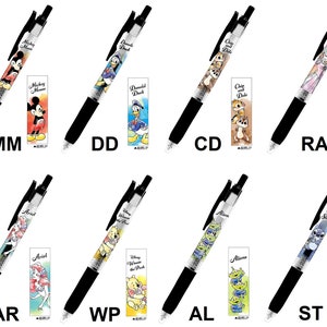 Zebra Sarasa 0,5 mm Schwarze Gelschreiber Disney Micky Maus Donald Duck Winnie Puuh Prinzessin Ariel Rapunzel Aliens Chip & Dale Stitch Japan