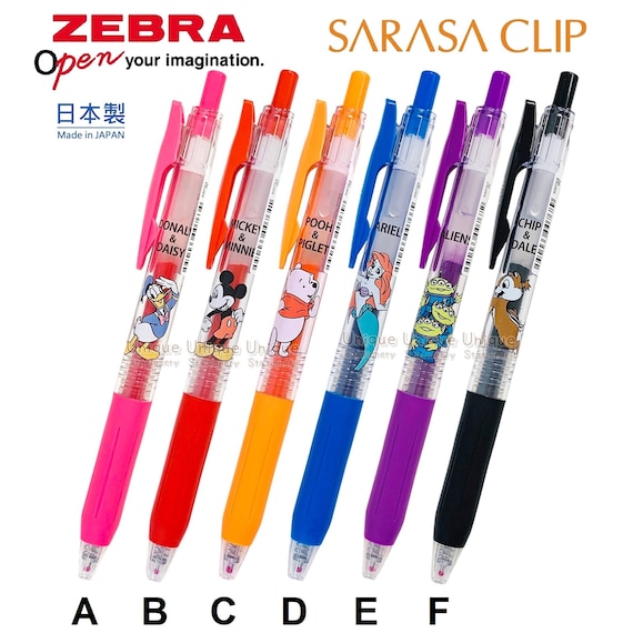 Zebra Sarasa 0.5mm Gel Pen Disney Donald Daisy Duck Mickey Minnie