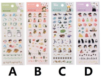 Stickers My Neighbor Totoro Kiki's Delivery Service Jiji Black Cat Castle in the Sky Spirited Away No Face Studio Ghibli Made in Japan