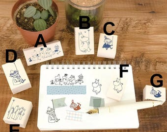 Sello de goma Beverly Moomin Little My Hattifatteners Anime Kawaii Cómic Lindo Dibujos Animados Japón