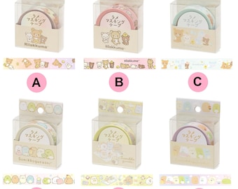 Ruban adhésif de masquage scintillant kawaii, ruban adhésif Washi MT, autocollant en papier Rilakkuma Korilakkuma Kiiroitori Chairoikoguma Sumikko Gurashi San-X Japon