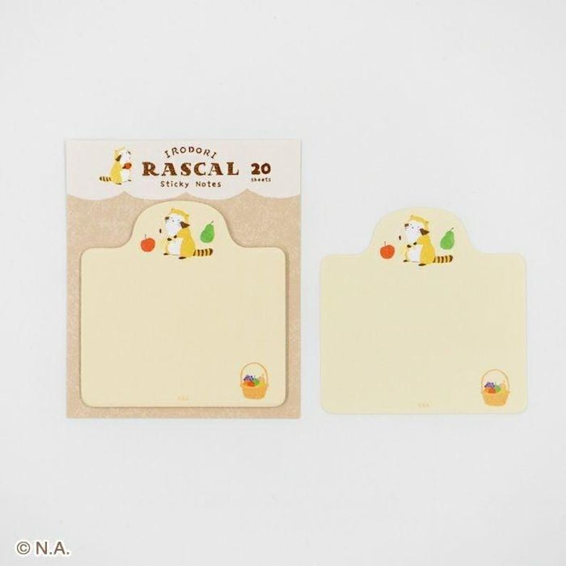 Sticky Notes Paper Memo Notepad memopad IRODORI Rascal the Raccoon Nippon Animation World Masterpiece Theater Anime Cartoon Made in Japan image 9