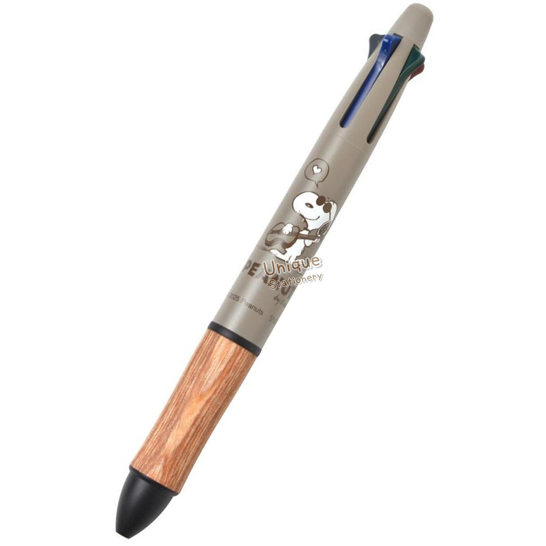 Pilot Dr. Grip 4+1 Wood 5-way Multi Pen 4-color Ballpoint Pen