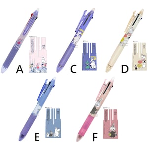 Pilot Frixion 3-way 3 colors 0.5mm / 0.38mm Erasable Ballpoint Pen Moomin Little My Snufkin Hattifattener Japan