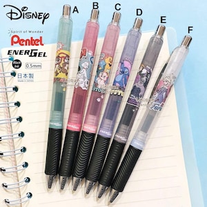 ぺんてる エナージェル 0.5mm 黒インク ゲルペン ディズニー チップとデール 101匹わんちゃん マリー おしゃれキャット アナと雪の女王 エルサ アナ スティッチ ヴィランズ 邪悪な女王 日本製