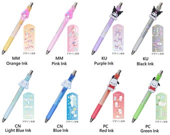 Stylo gel avec plaque, mascotte, encre de couleur, personnages japonais, anime kawaii, bande dessinée mignonne, dessin animé japon