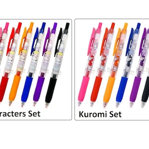 Characters Limitierte Zebra Sarasa 6 Farben 0,5 mm Gel Pen Set Japan Animation Anime Kawaii Comic Cute Cartoon