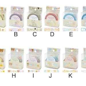 Kawaii Cute Masking Tape MT Die-Cut Washi Tape Paper Sticker Rilakkuma Korilakkuma Kiiroitori Chairoikoguma Sumikko Gurashi San-X Japan
