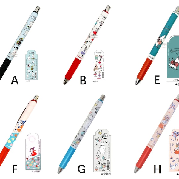 Pentel Energel 0.5mm Gel Pen Moomin Little My Snork Maiden Snufkin Kamio Visual Collection Japan