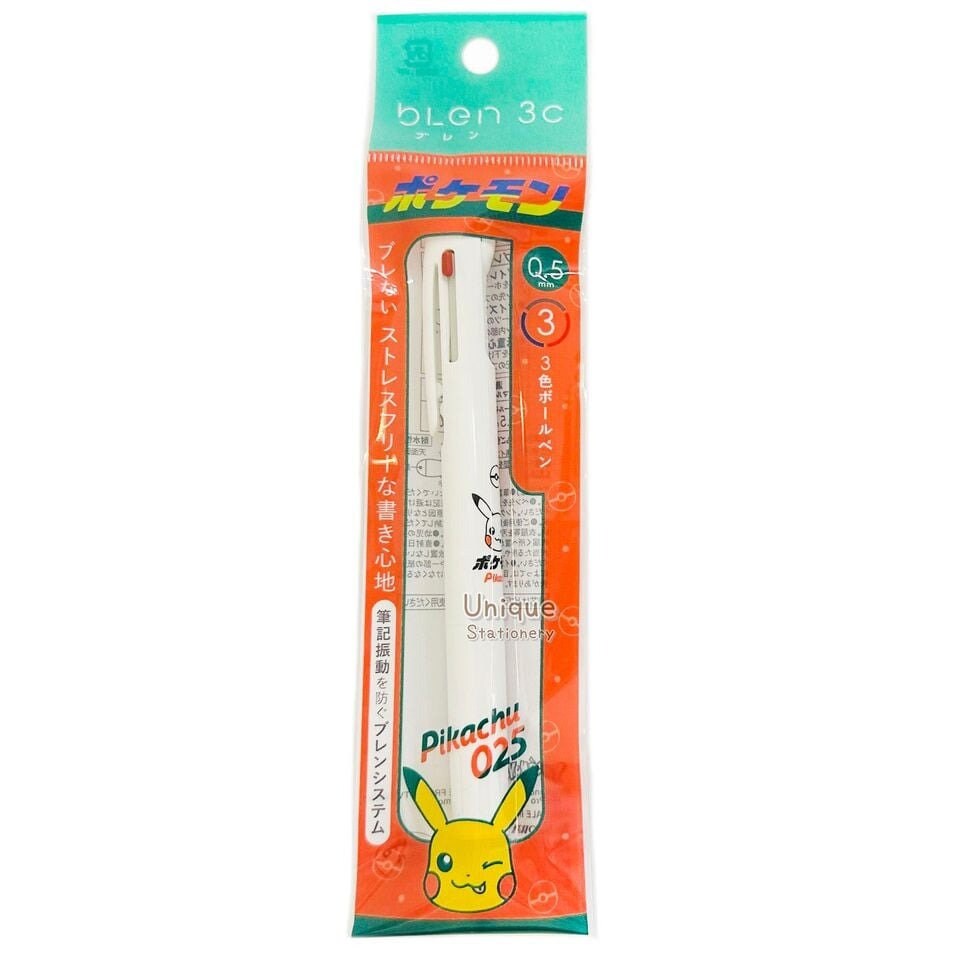 Zebra Blen 3C Multi Pen 3 Color Ballpoint Pen Pokemon Pikachu