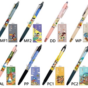 Bolígrafo borrable Pilot Frixion Zone Technology de 0,5 mm Disney Mickey Mouse Pato Donald Winnie the Pooh Alicia Peter Pan Pinocho Japón