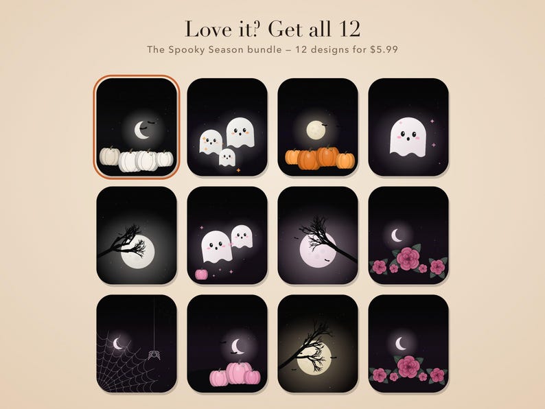 White Pumpkin Watch Face Wallpaper for Apple Watch | Neutral Fall ...