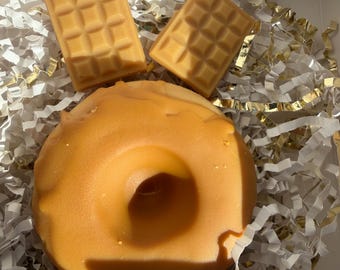 Donut de sidra y madera de teca