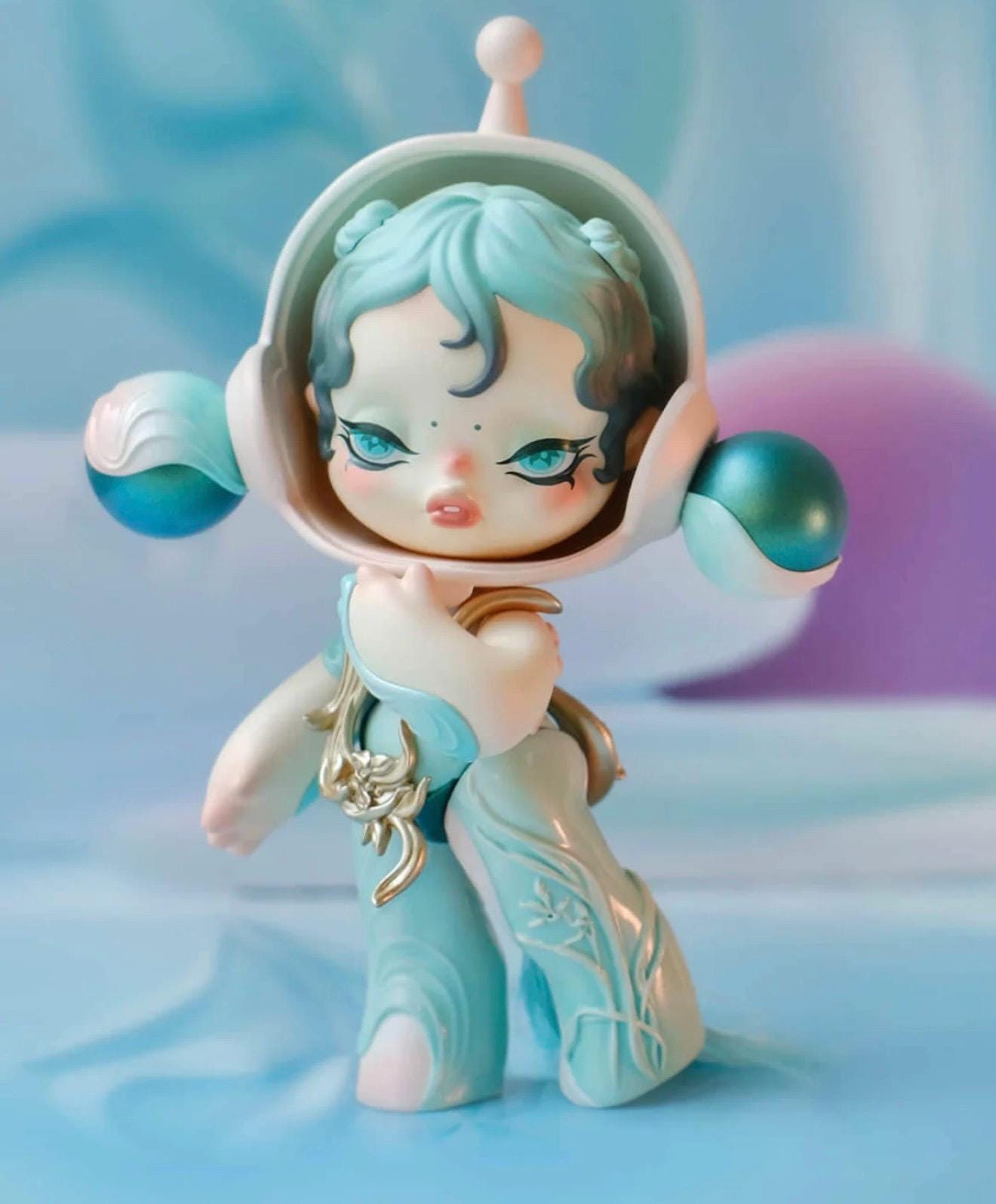 POPMART skullpanda baby 光澜 Skullpanda Baby Purple - 兰·沐幽 – Art Toy Familia