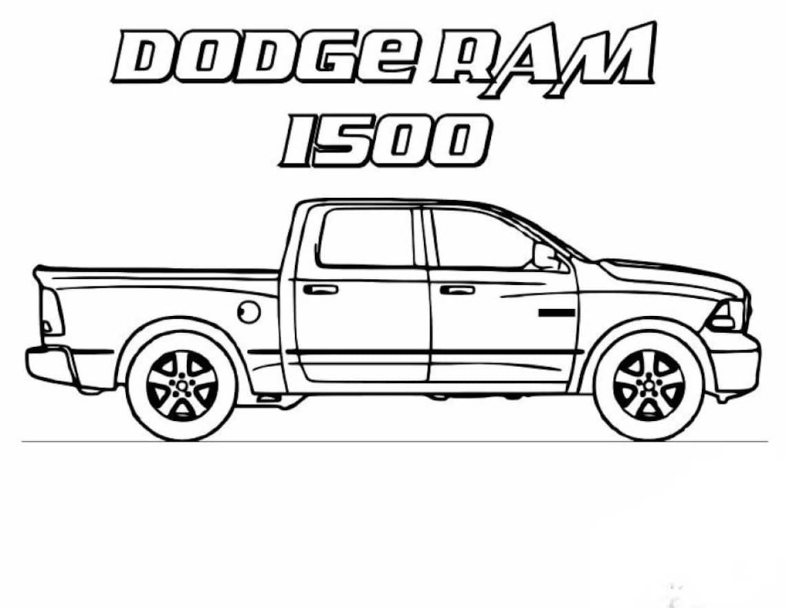 30 Pick up Truck Coloring Pages Printable Kids Adults - Etsy