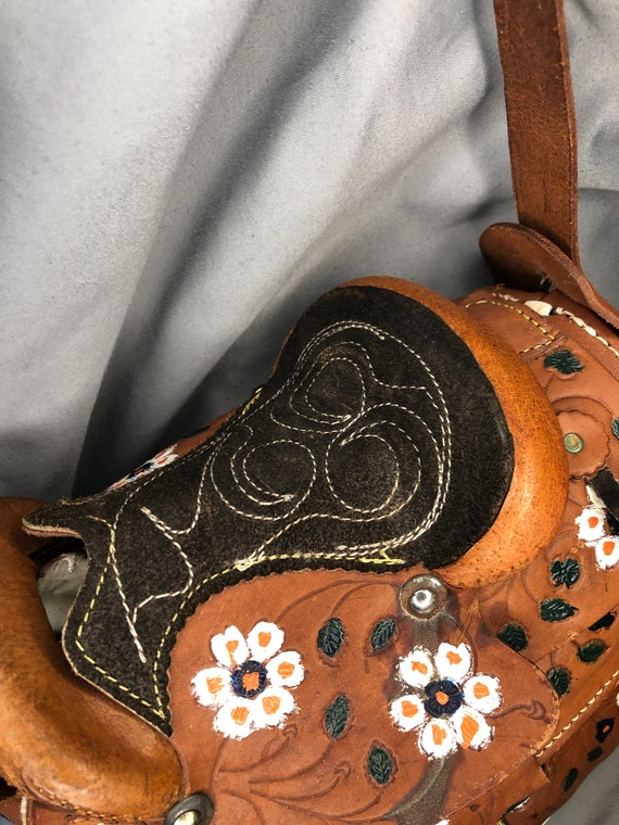 Authentic, Old, Cute Saddle Purse - image 1