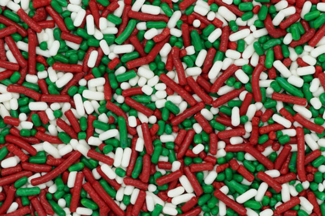 Christmas Mix Red-white-green Sprinkles (jimmies) 3oz - Etsy