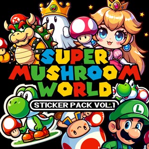 35 Sticker Bündel | Super Pilzwelt Sticker Pack Vol. 1