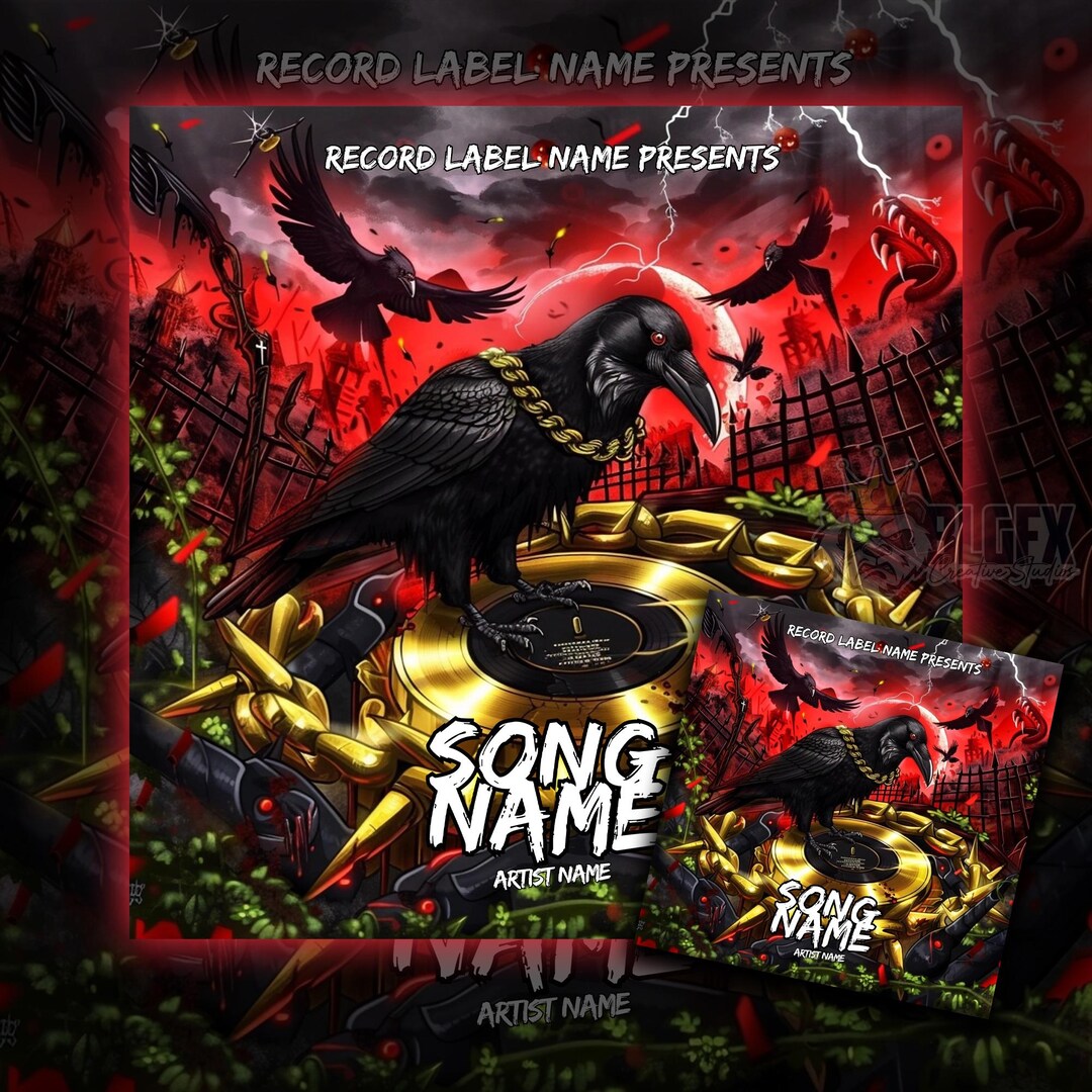 CANVA CD Cover/mixtape Cover Template Murder Etsy