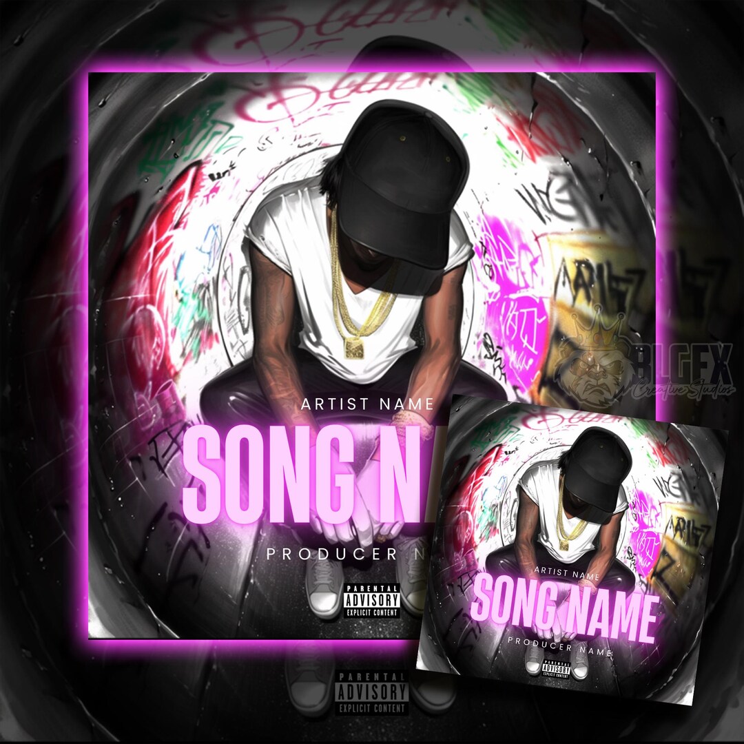 CANVA CD Cover/mixtape Cover Template Warped Etsy